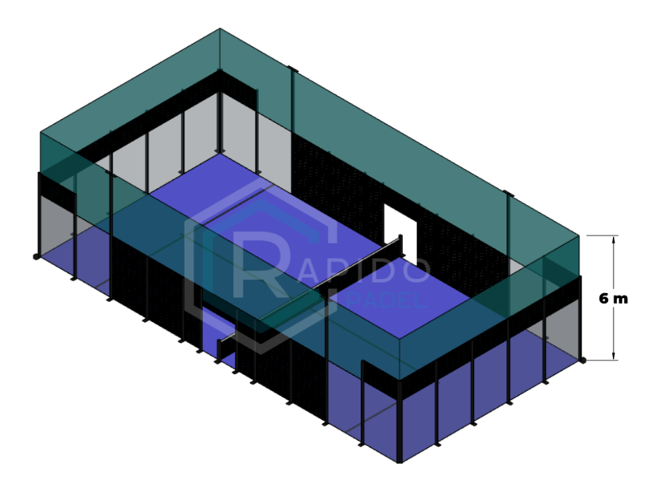 jak grać w padla - wysokość hali