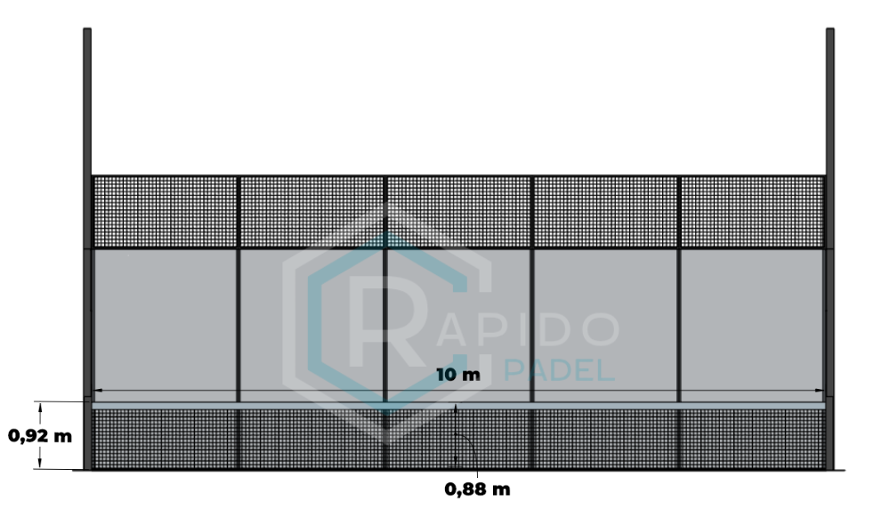 jak grać w padla - wysokość siatki